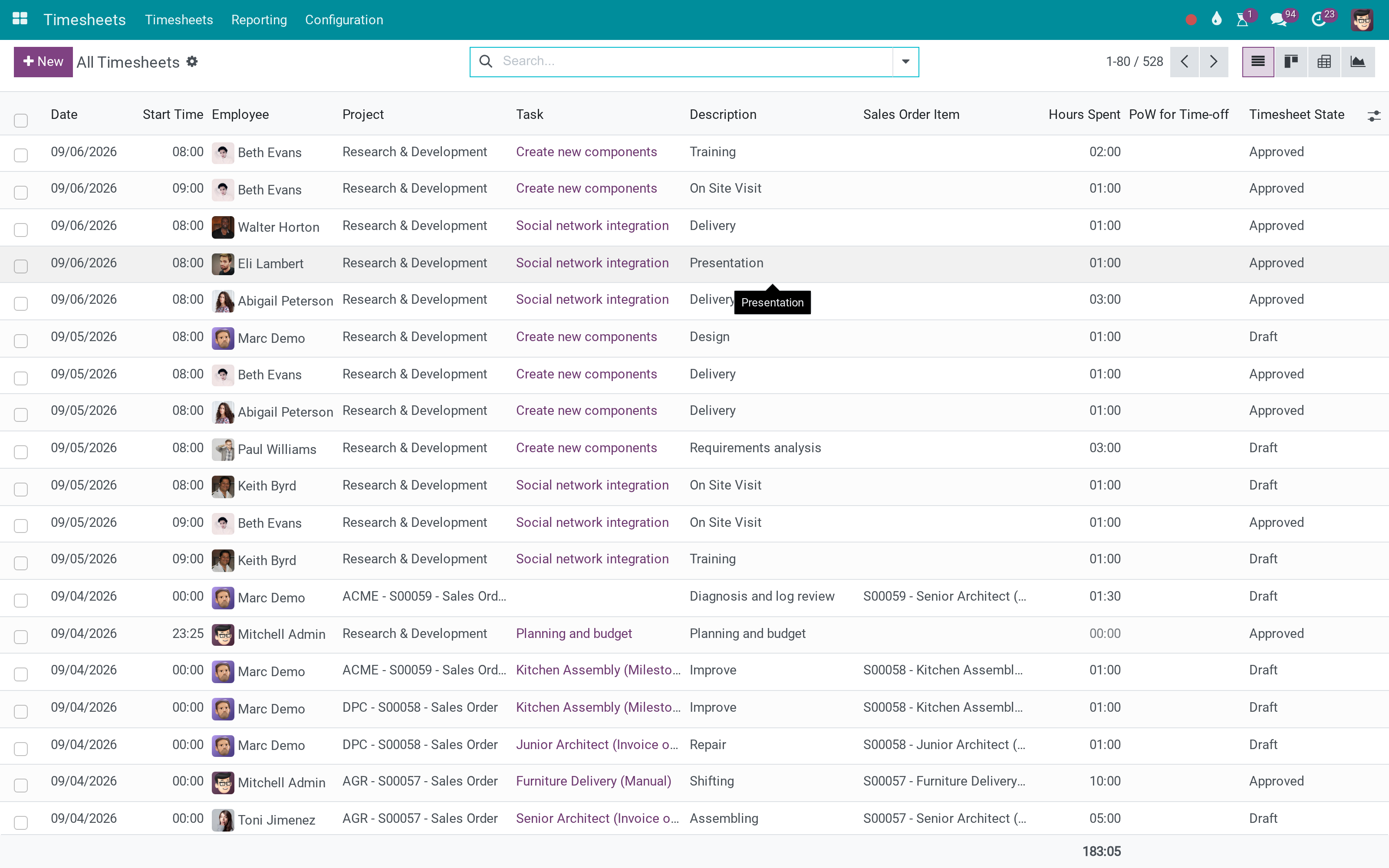 Timesheets