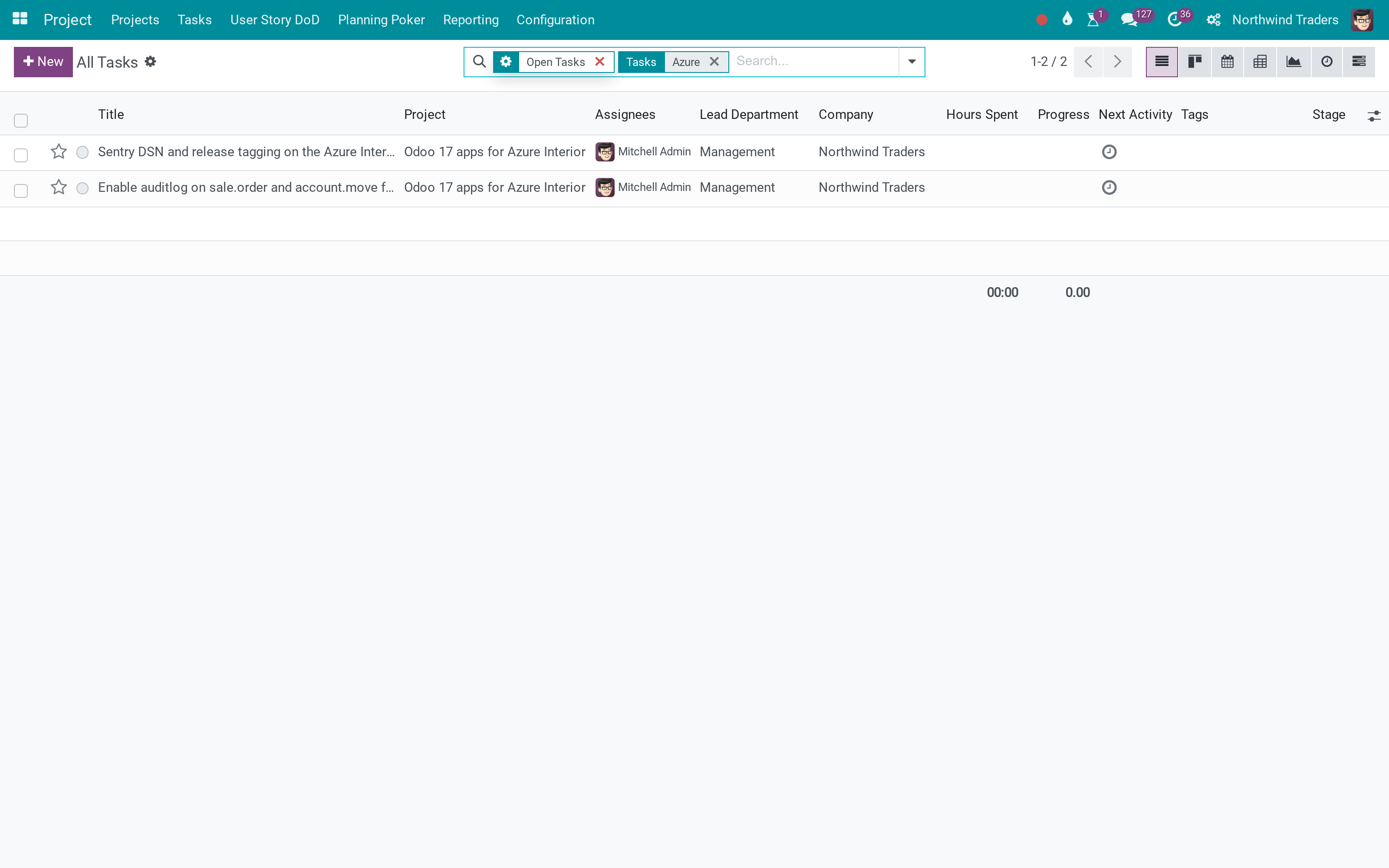Tasks list