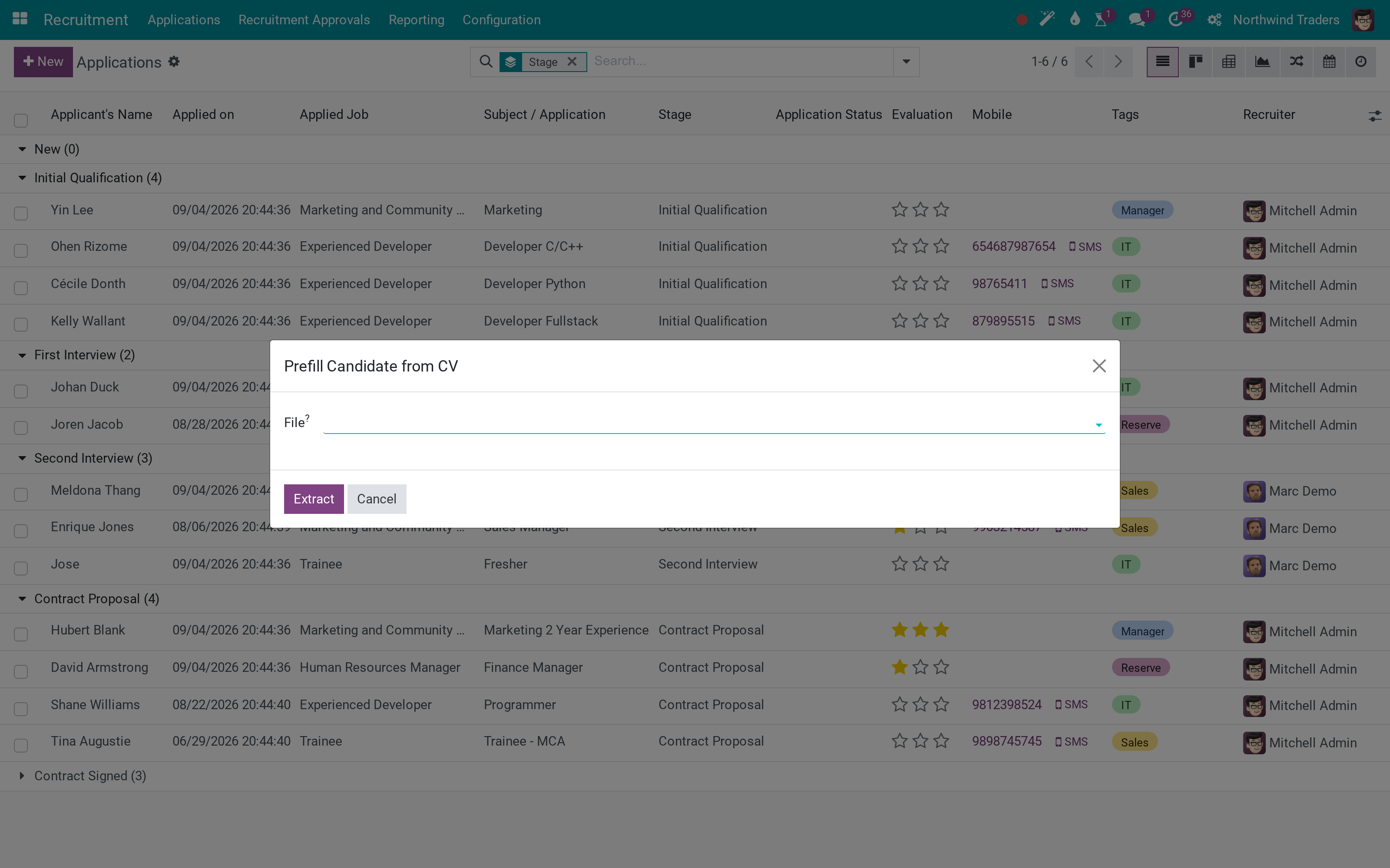 Employee directory answers, candidate summaries and CV prefill