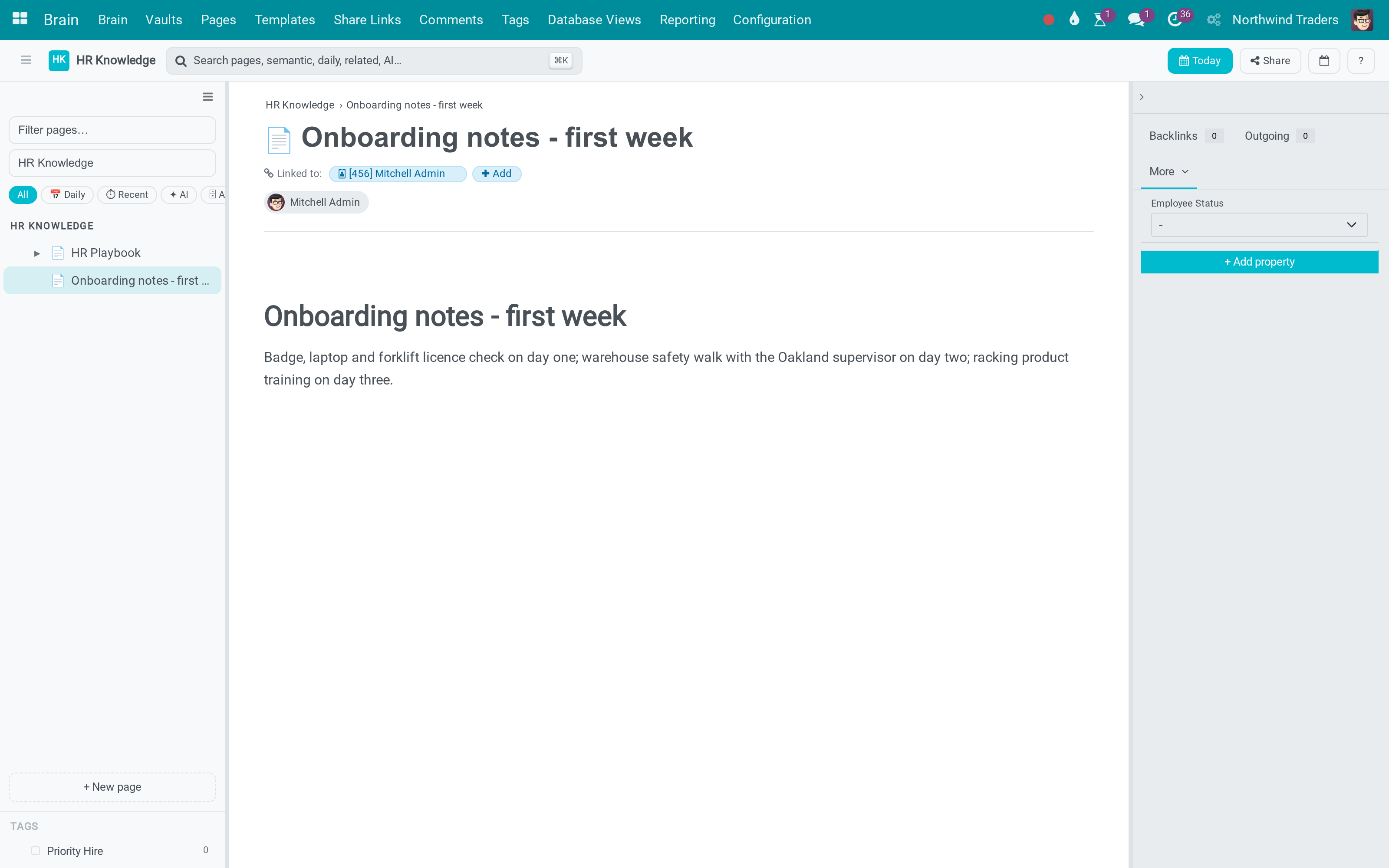 Onboarding notes - first week