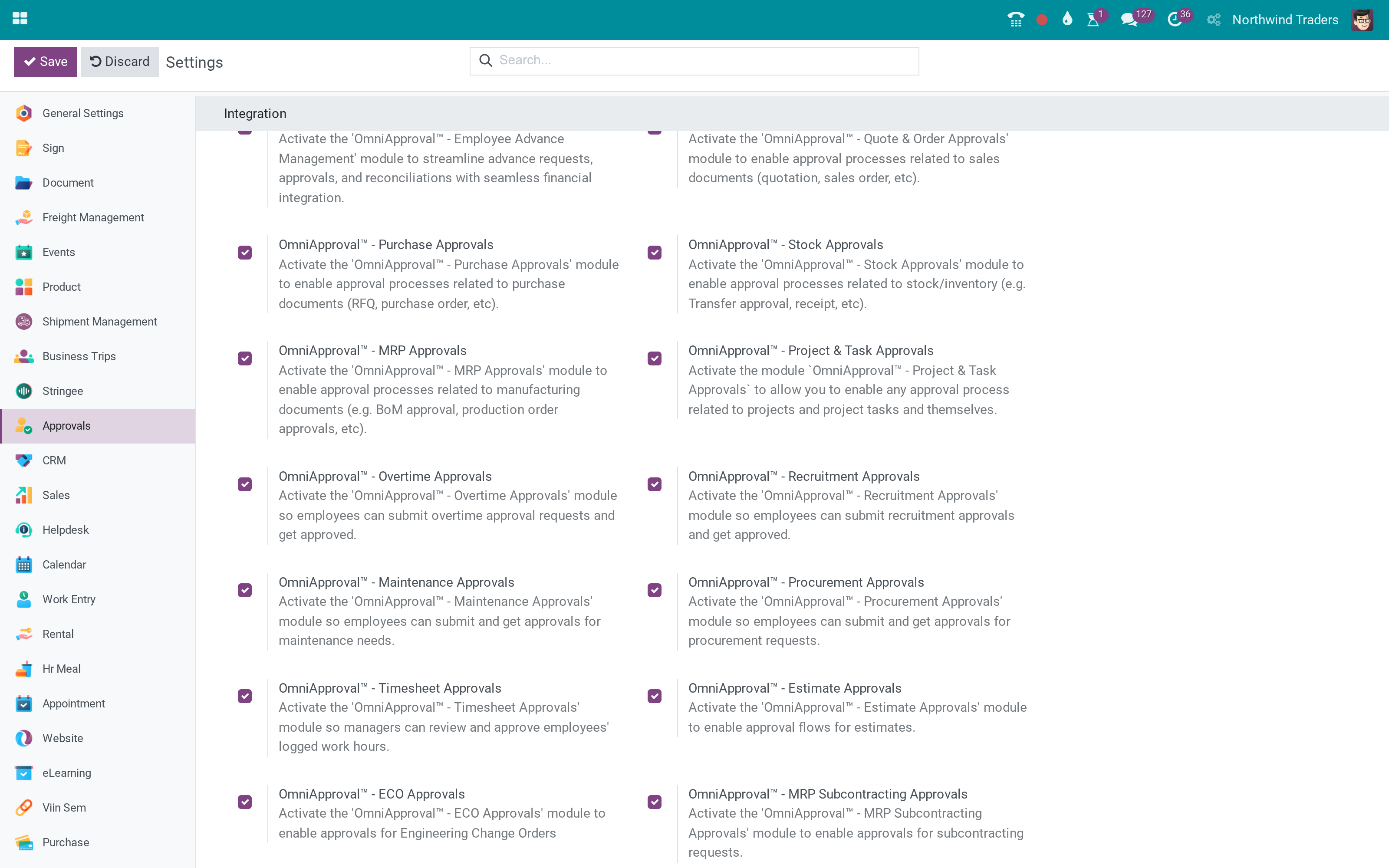Install approval add-ons from Settings