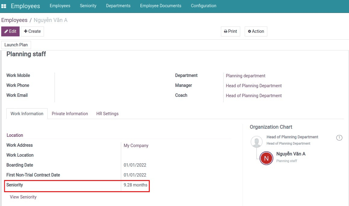 Employee Seniority