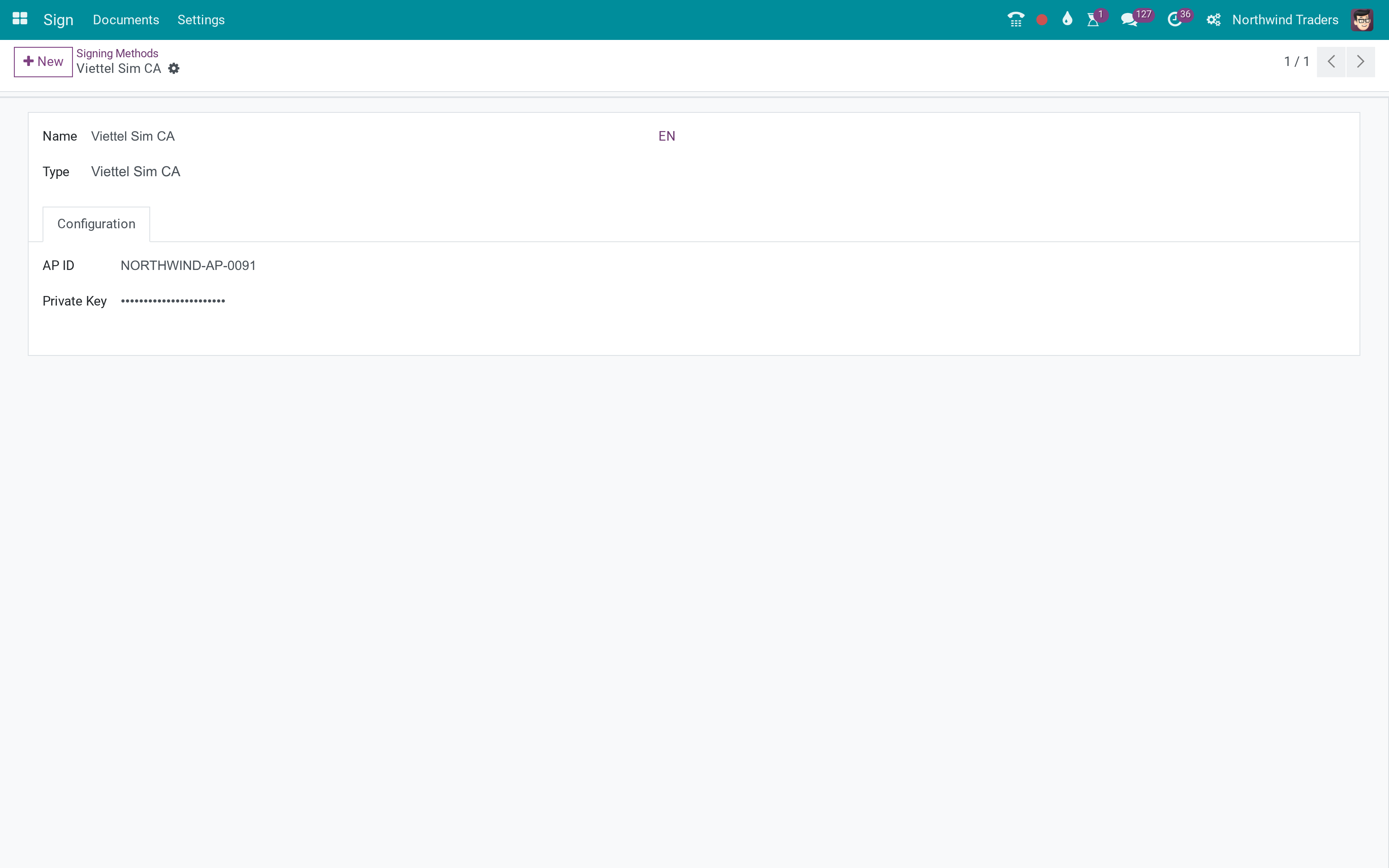 Sign PDFs with a Viettel SIM CA