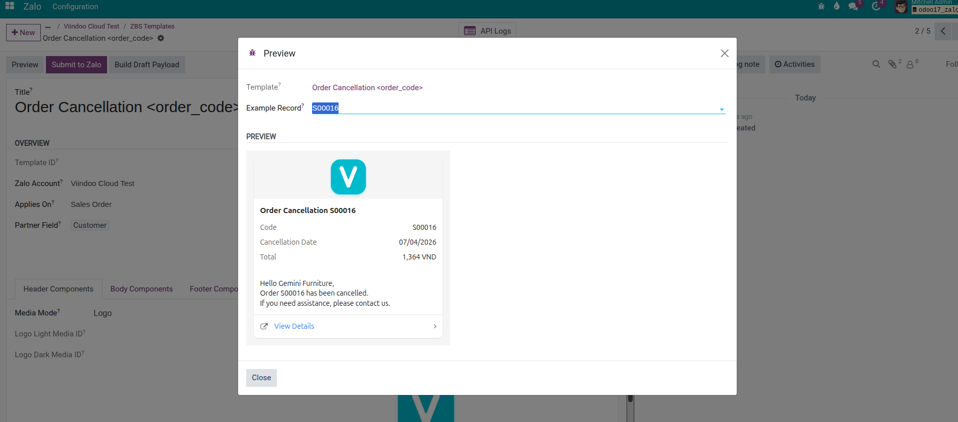 Gửi thông báo cho khách