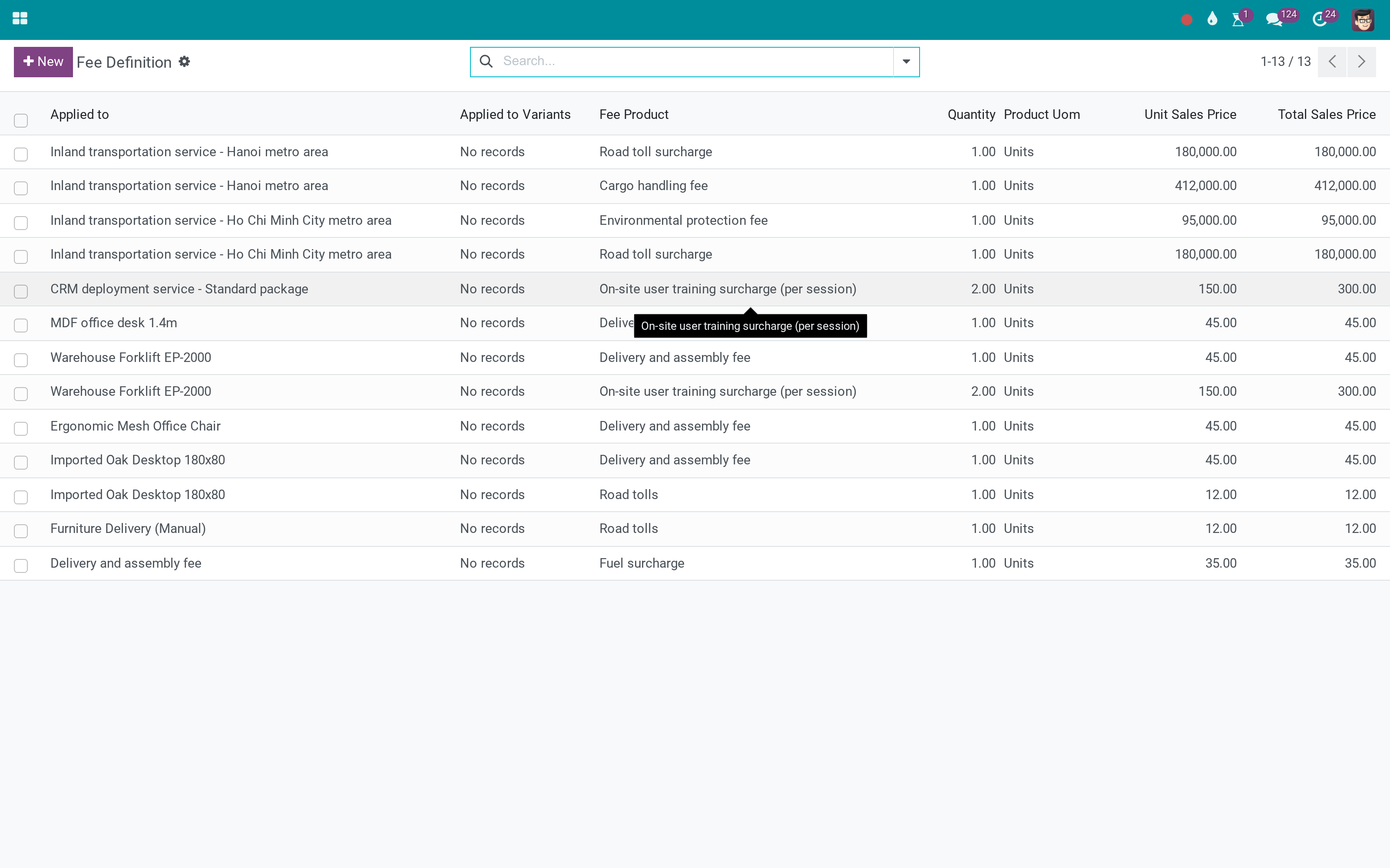 Fee definitions
