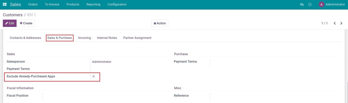 Odoo Apps Sales