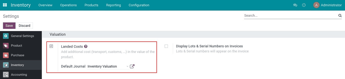 Purchase and Track Landed Costs