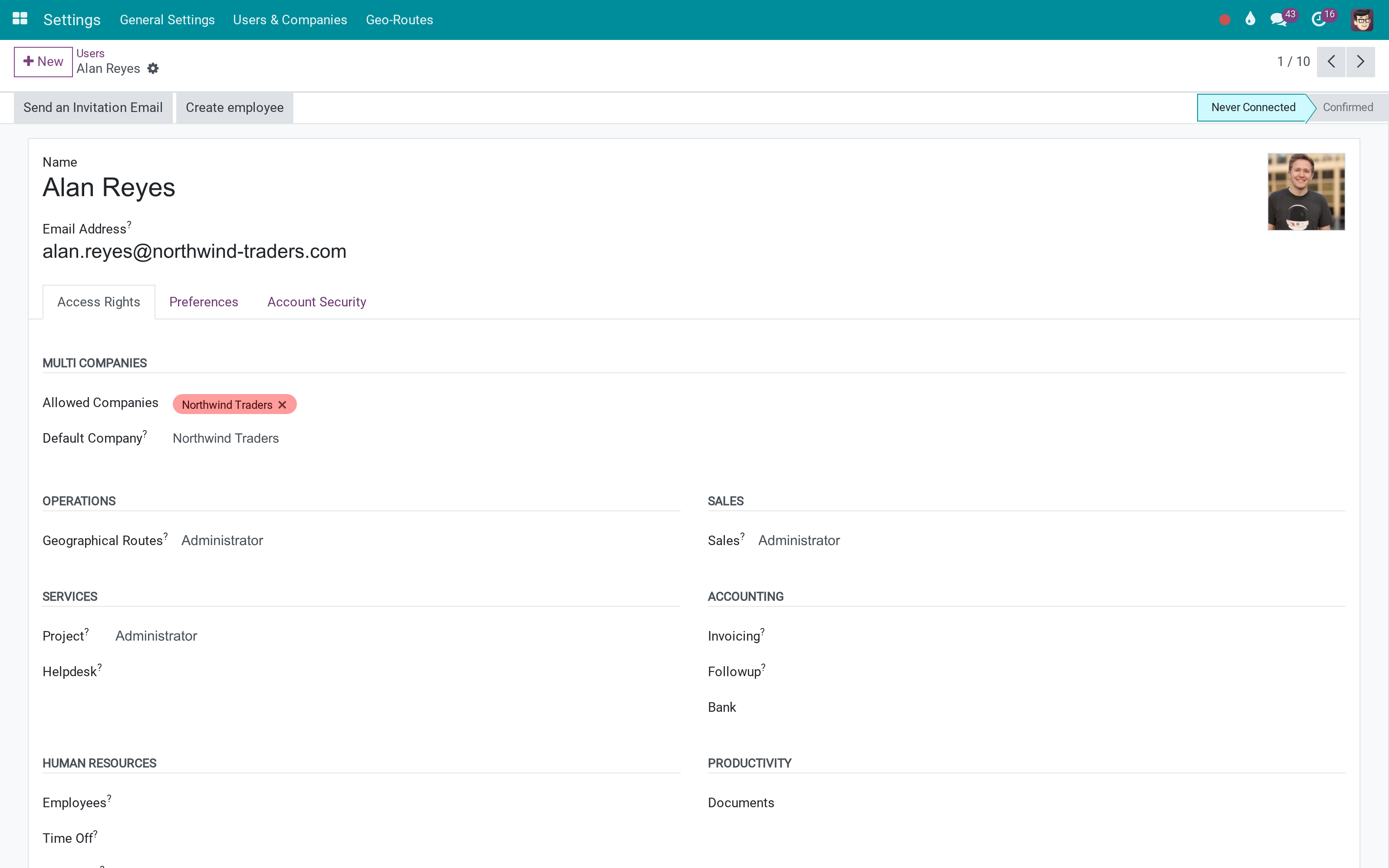 The backdate group on the user