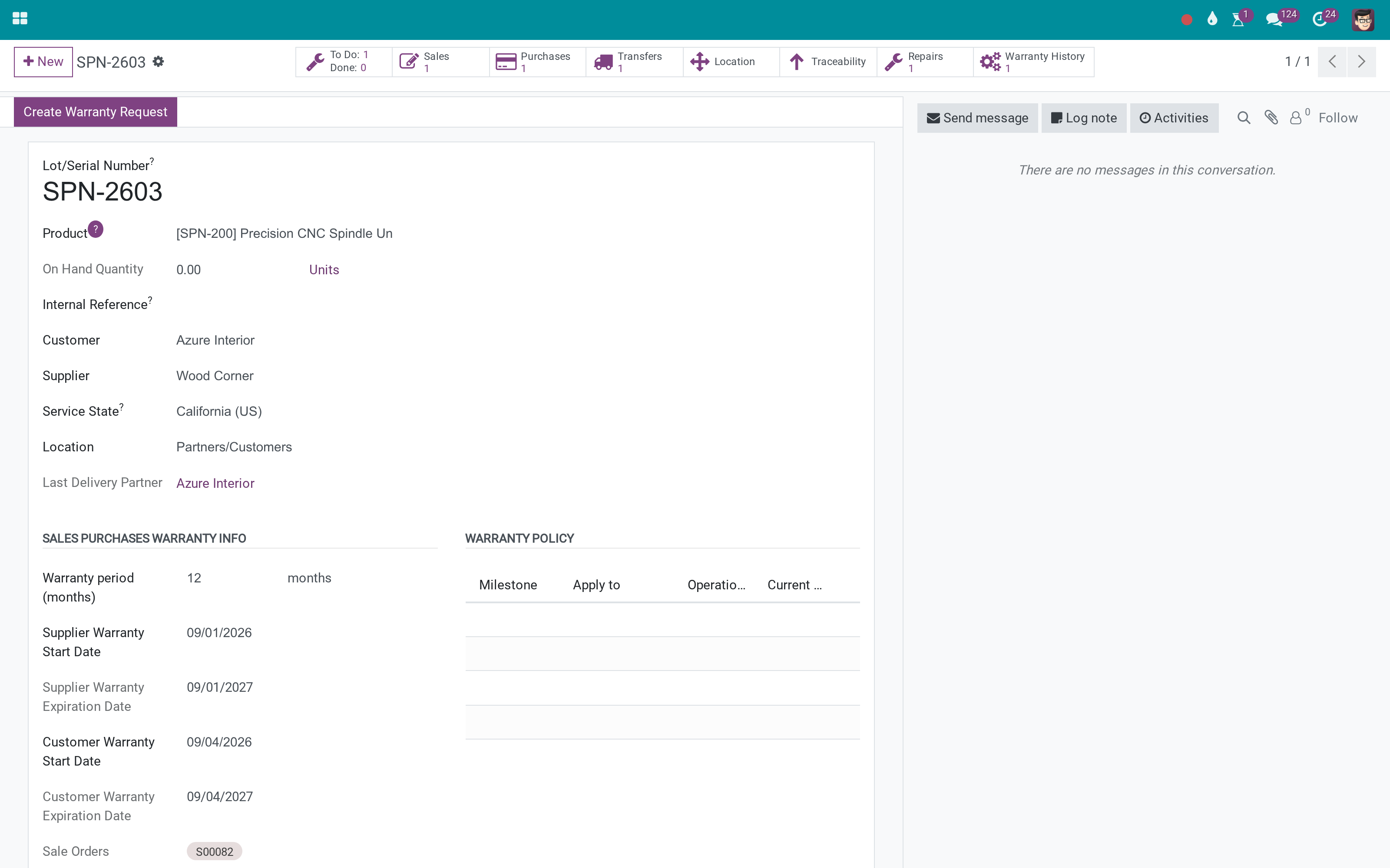 The warranty lives on the serial number