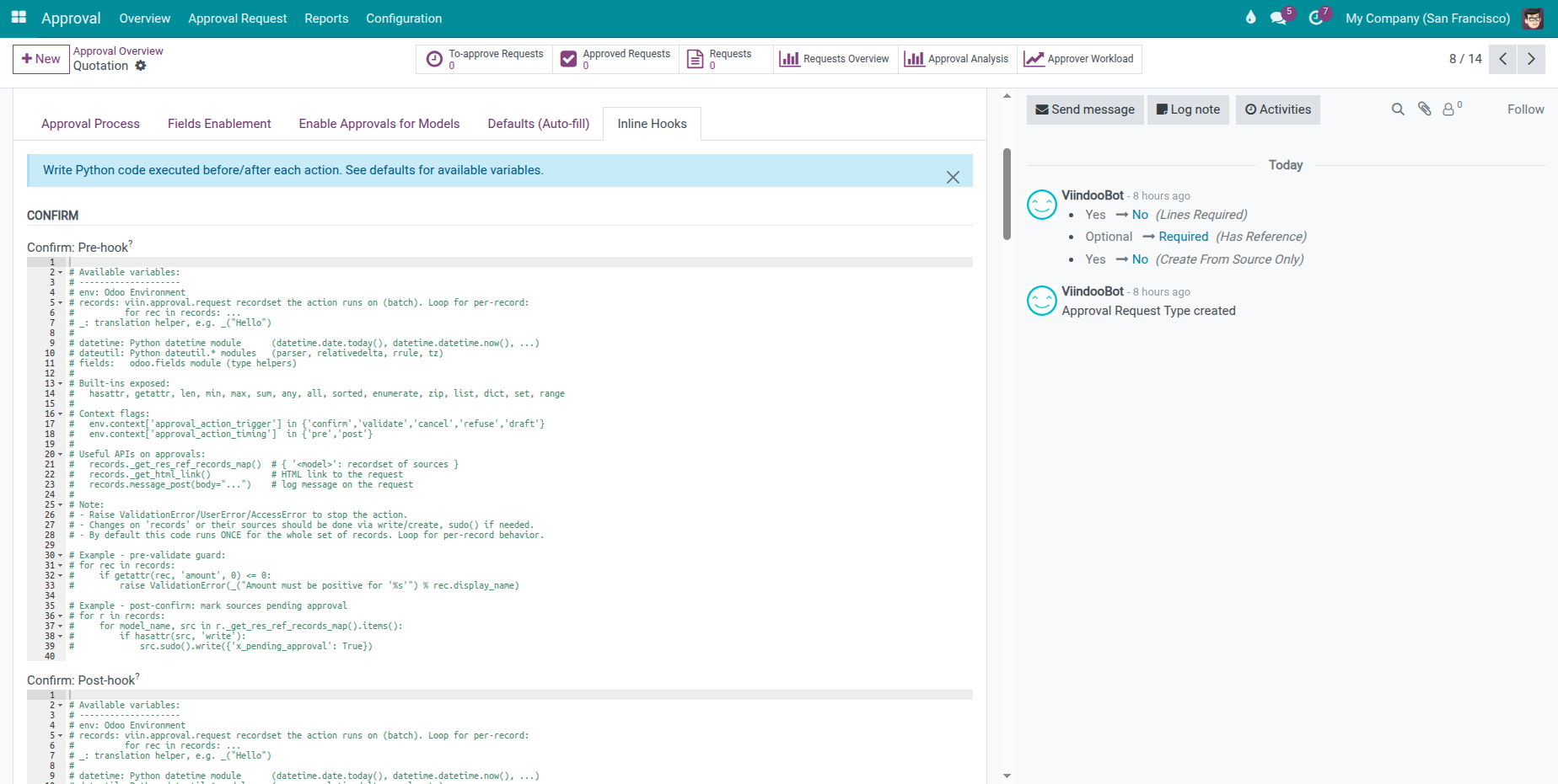 Inline Python Hooks