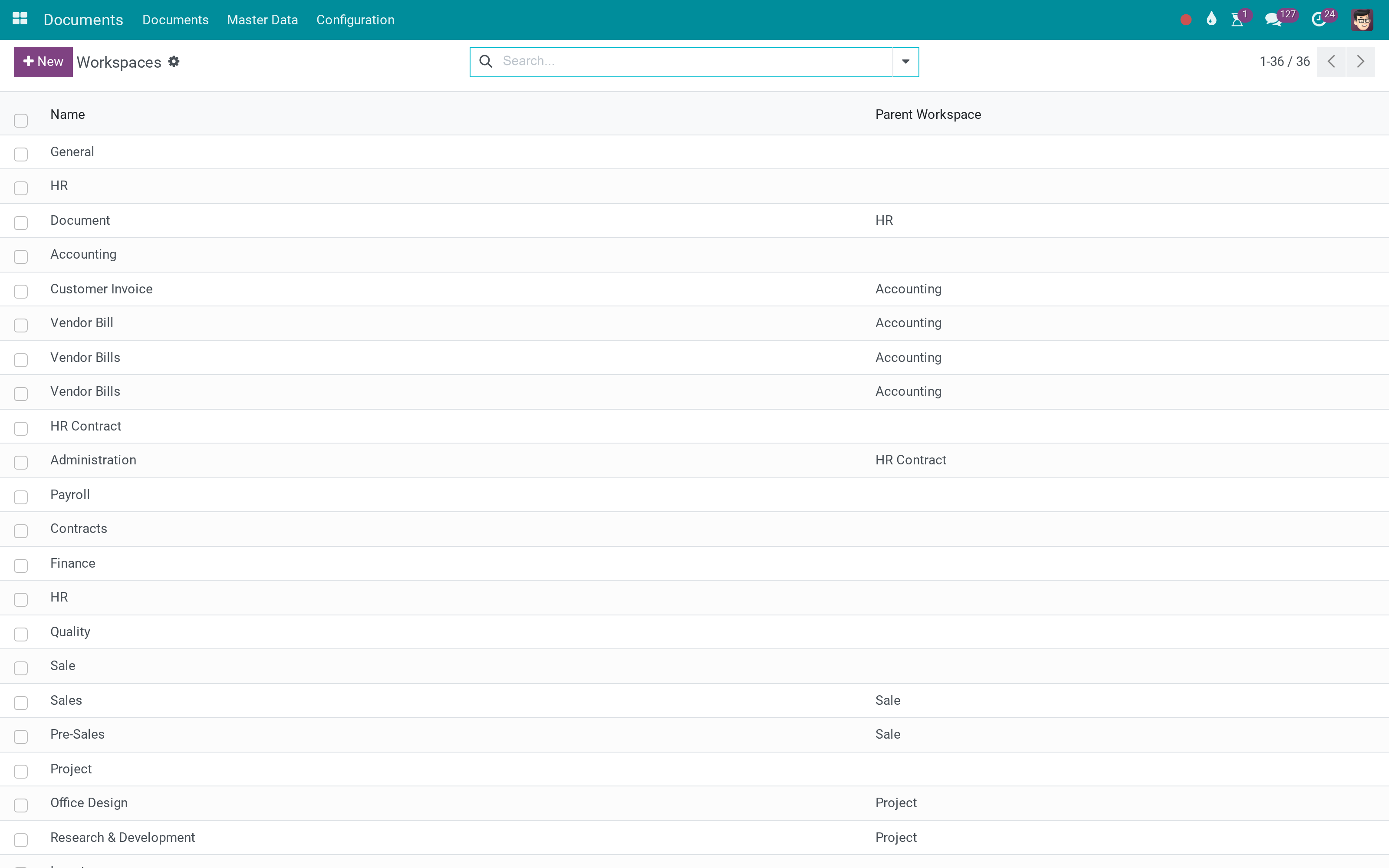 Document workspaces