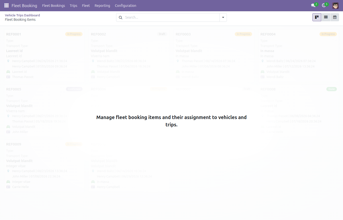 Booking Items board after Start Auto Assign