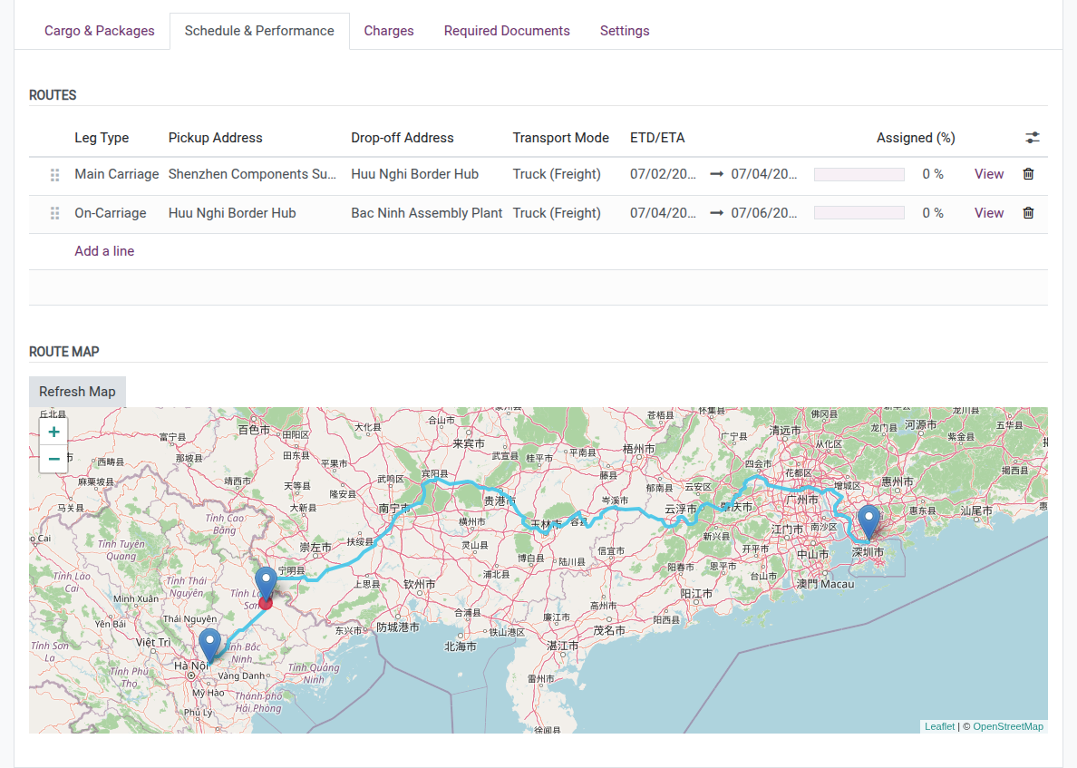 Tracking map