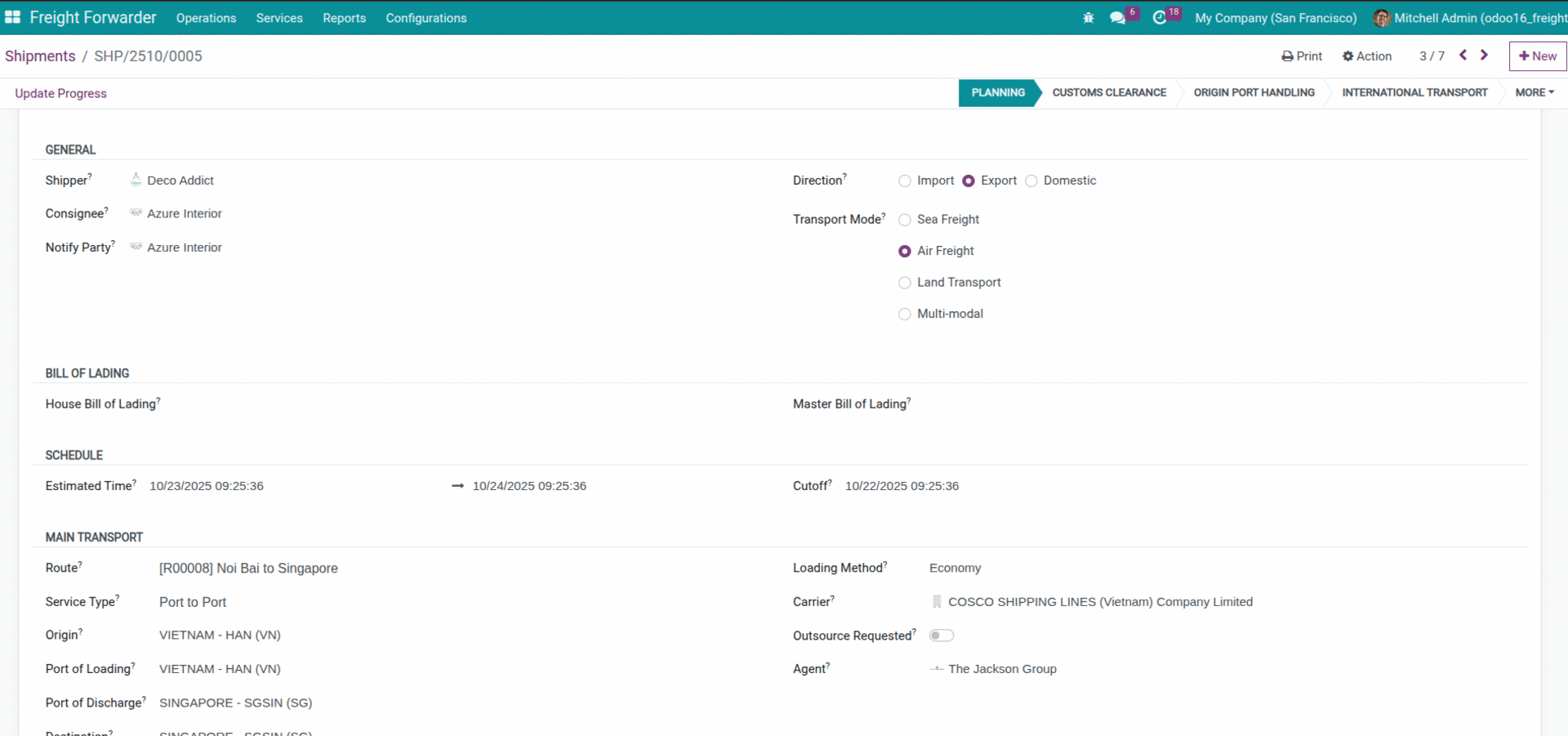 Shipment Management