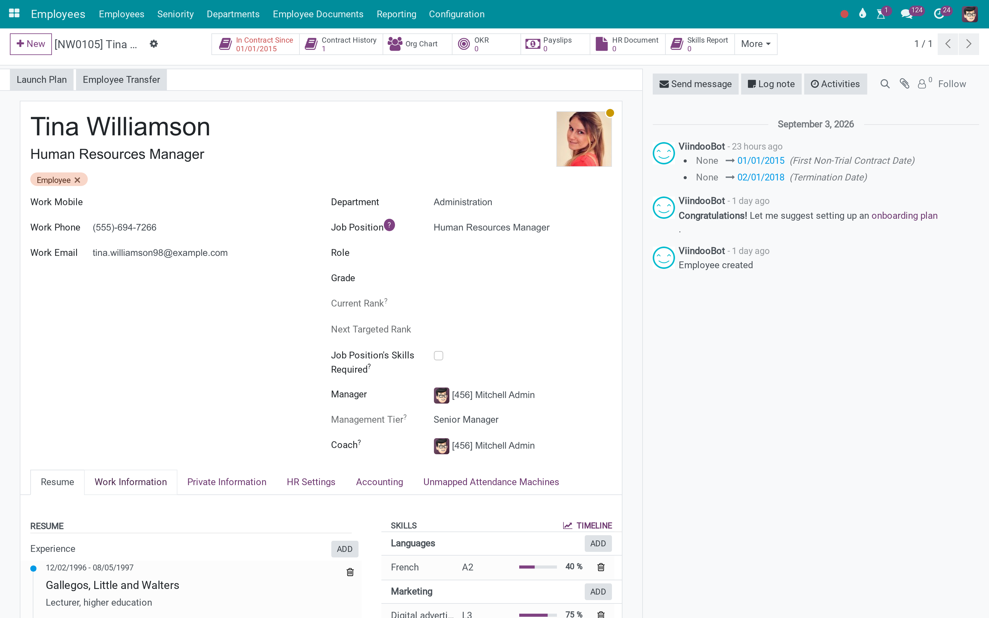 Employee form