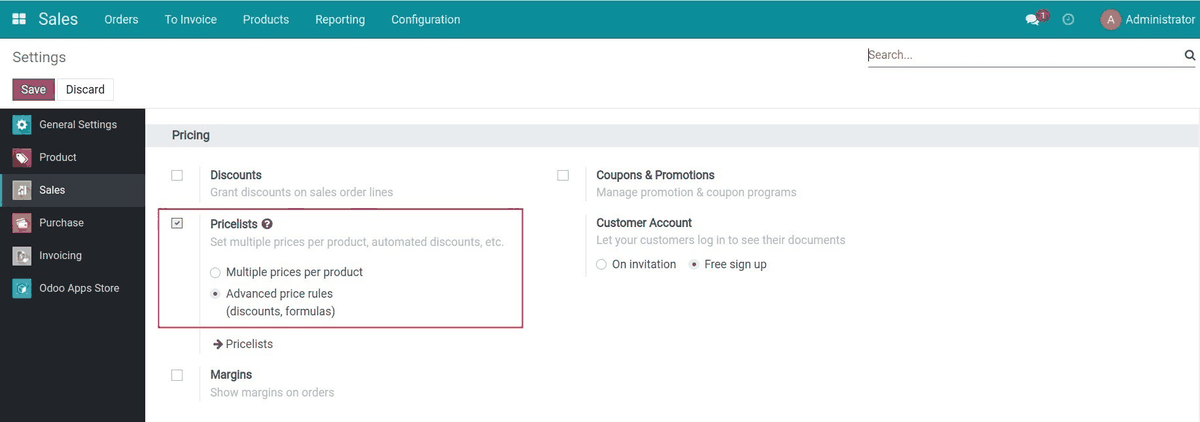 Customize Pricelist Validity