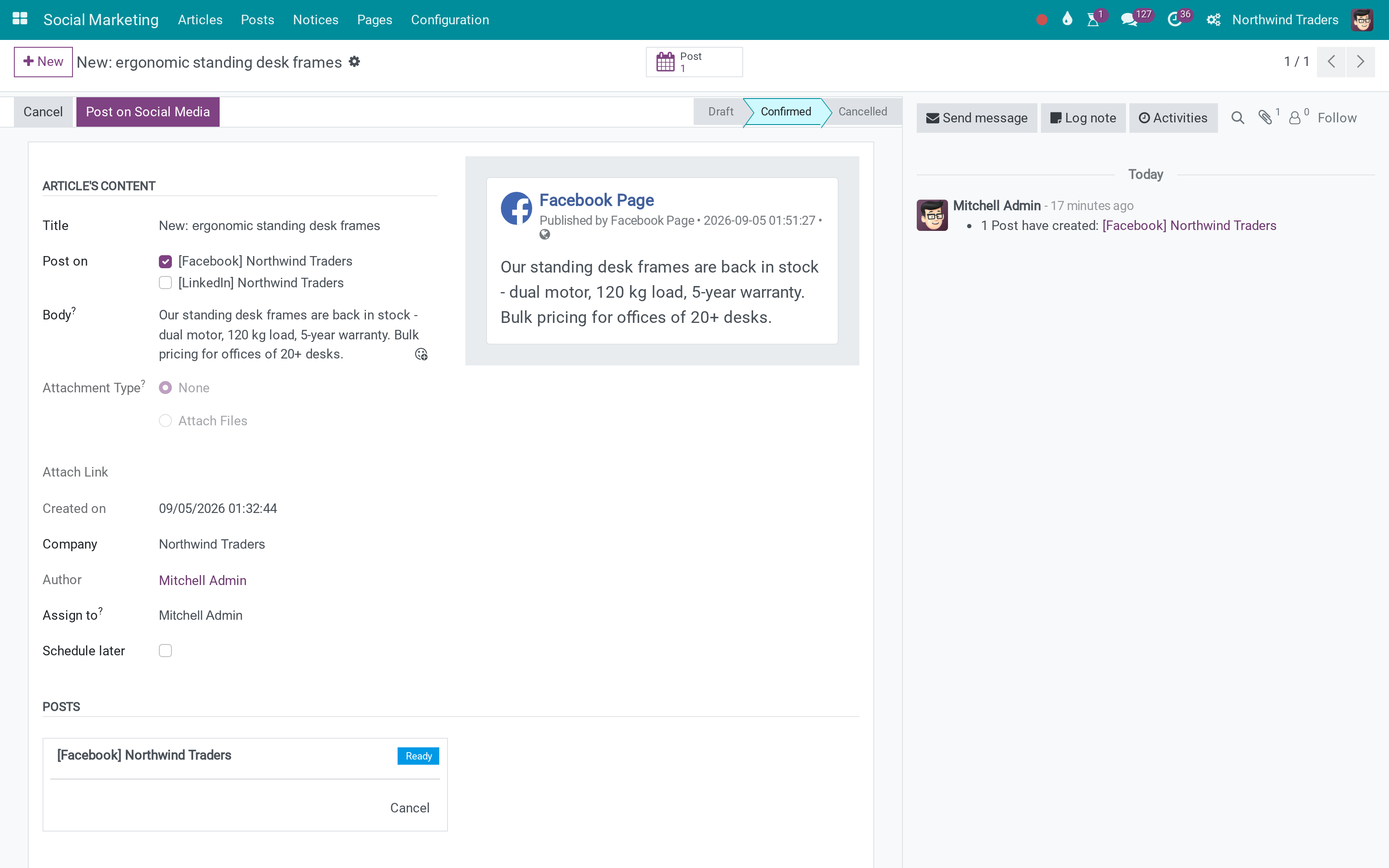 Facebook preview