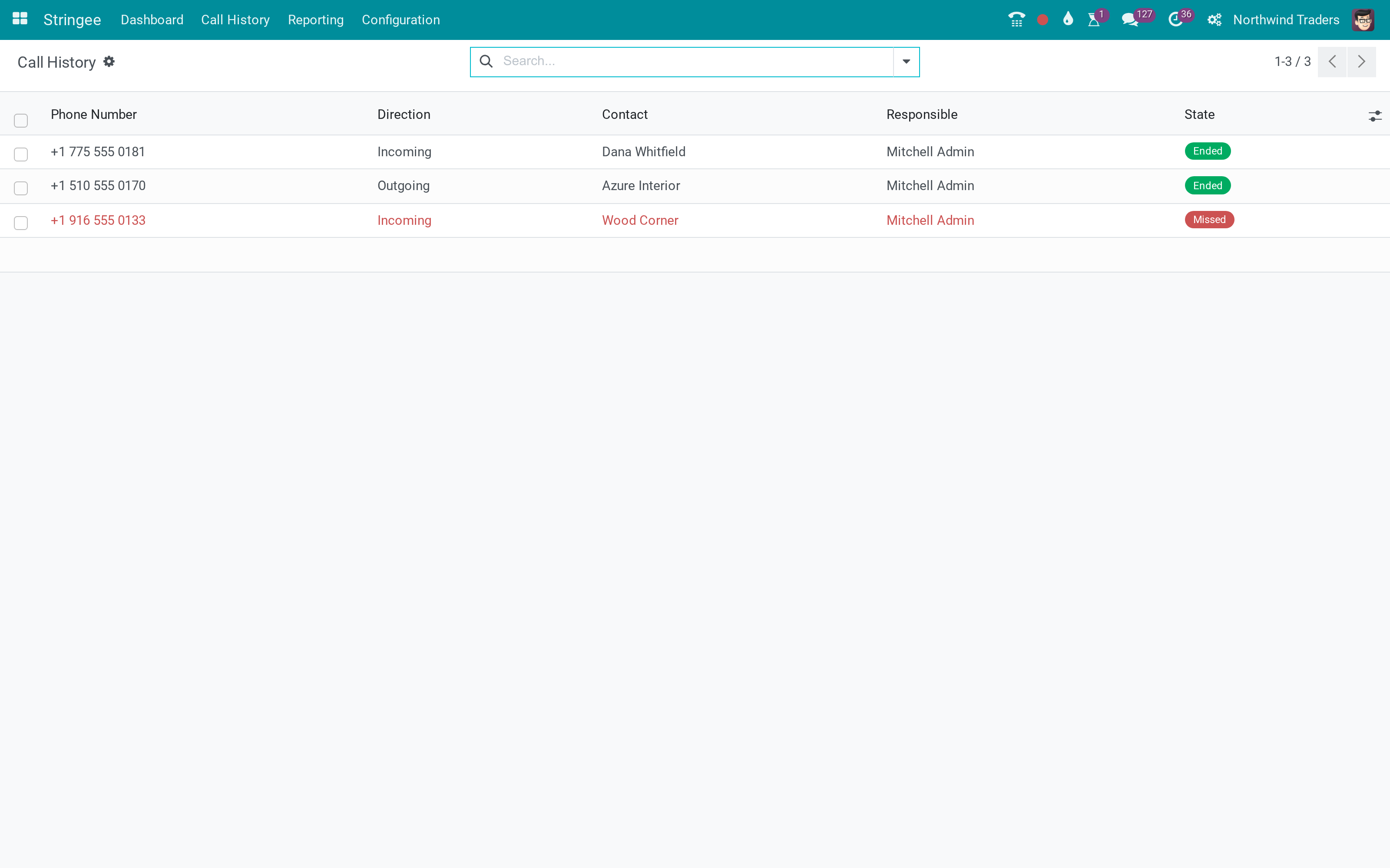Calls from Odoo with Stringee: agents, numbers, call log and recordings