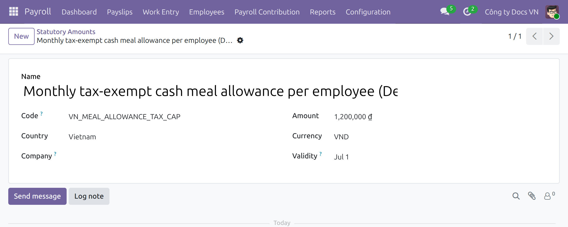 Keep the tax-exempt meal allowance amount
