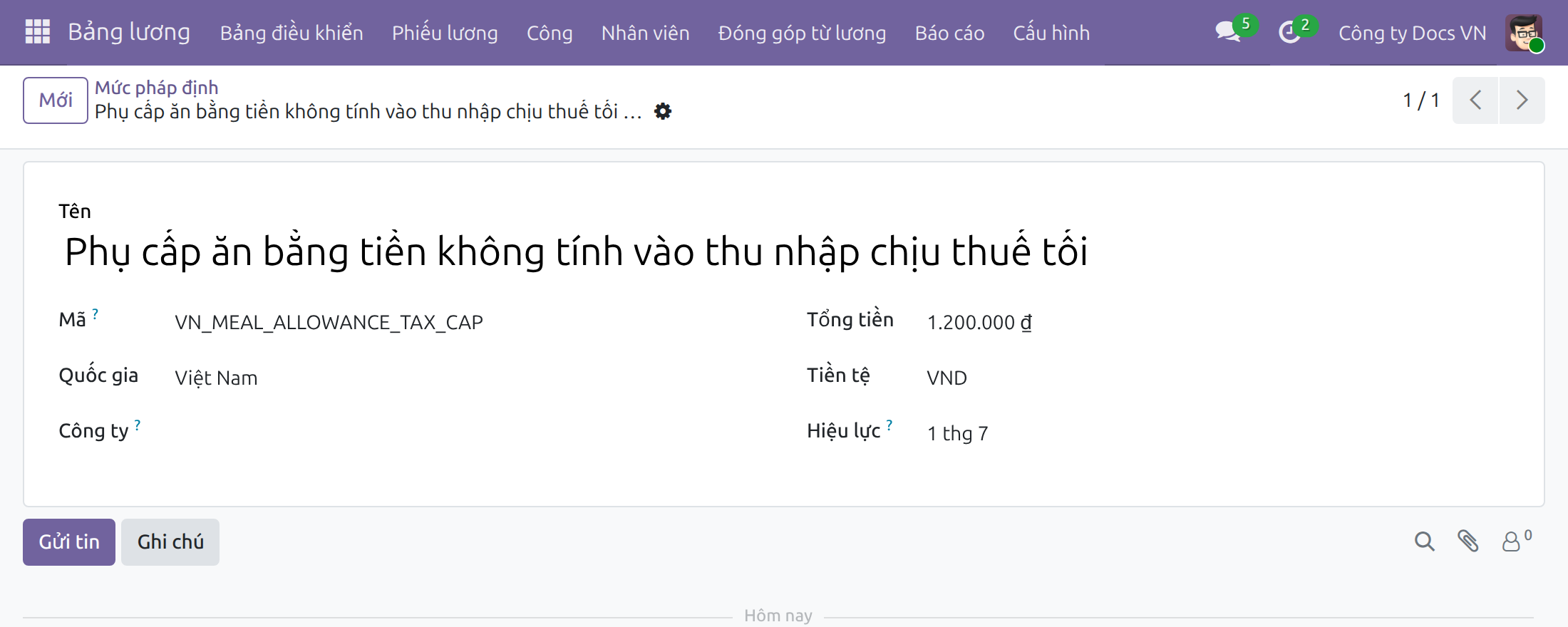 Giữ mức tiền ăn được miễn thuế