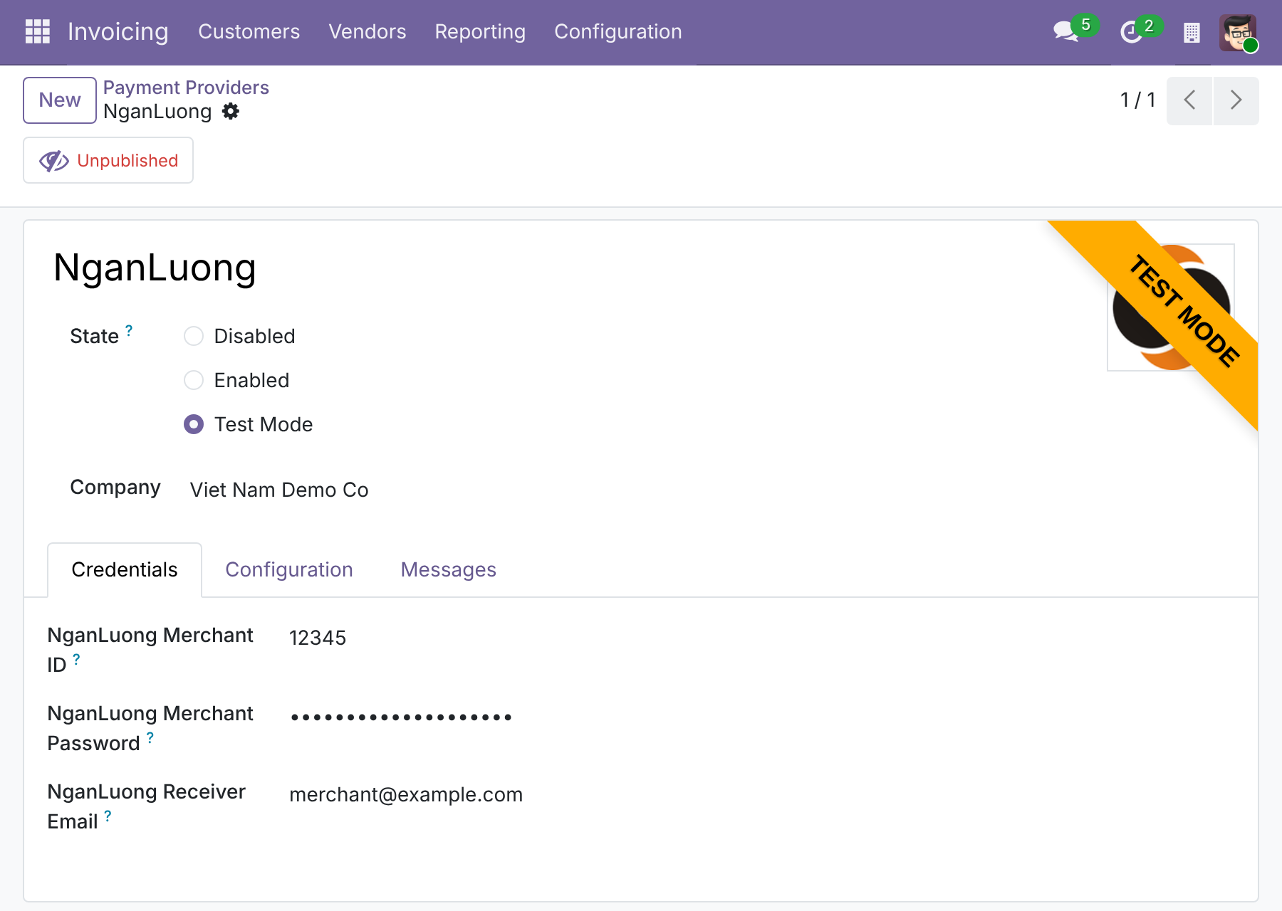 Connect your NganLuong merchant account