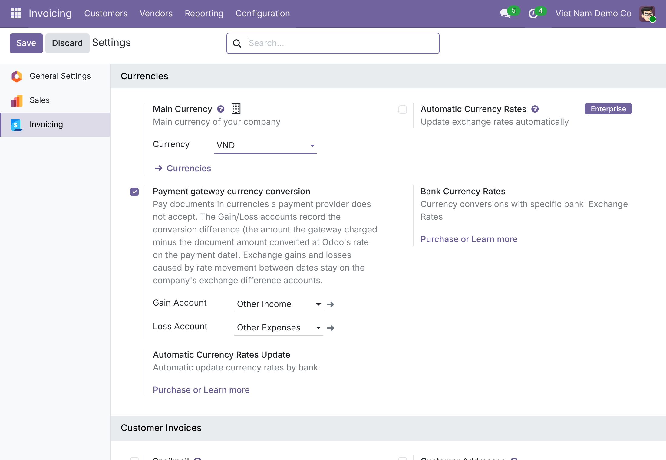 Set up the conversion accounts