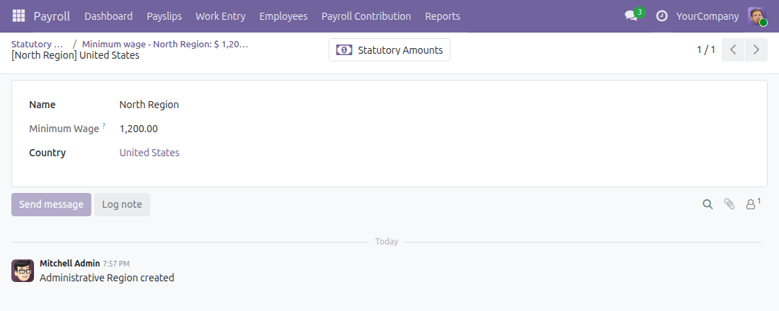 See the minimum wage in force for a region