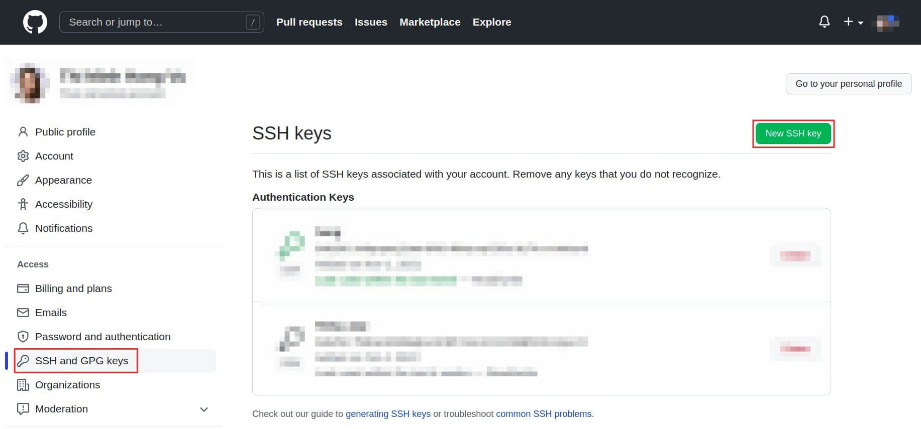 Generate new SSH Key on Github