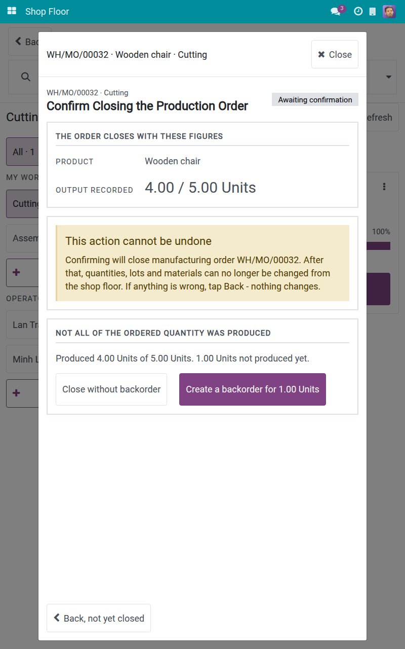 Question about the quantity that was not produced