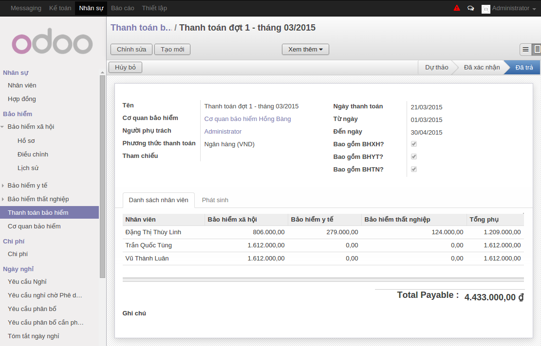 insurance payment insurance payment