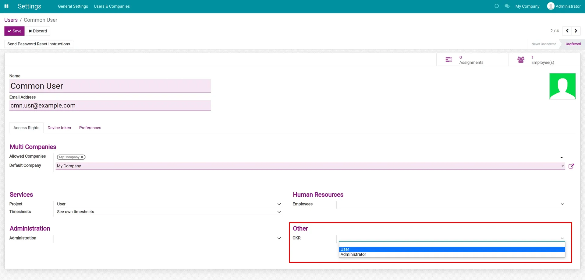 Introduction to Odoo/ERPOnline OKR 14.0   