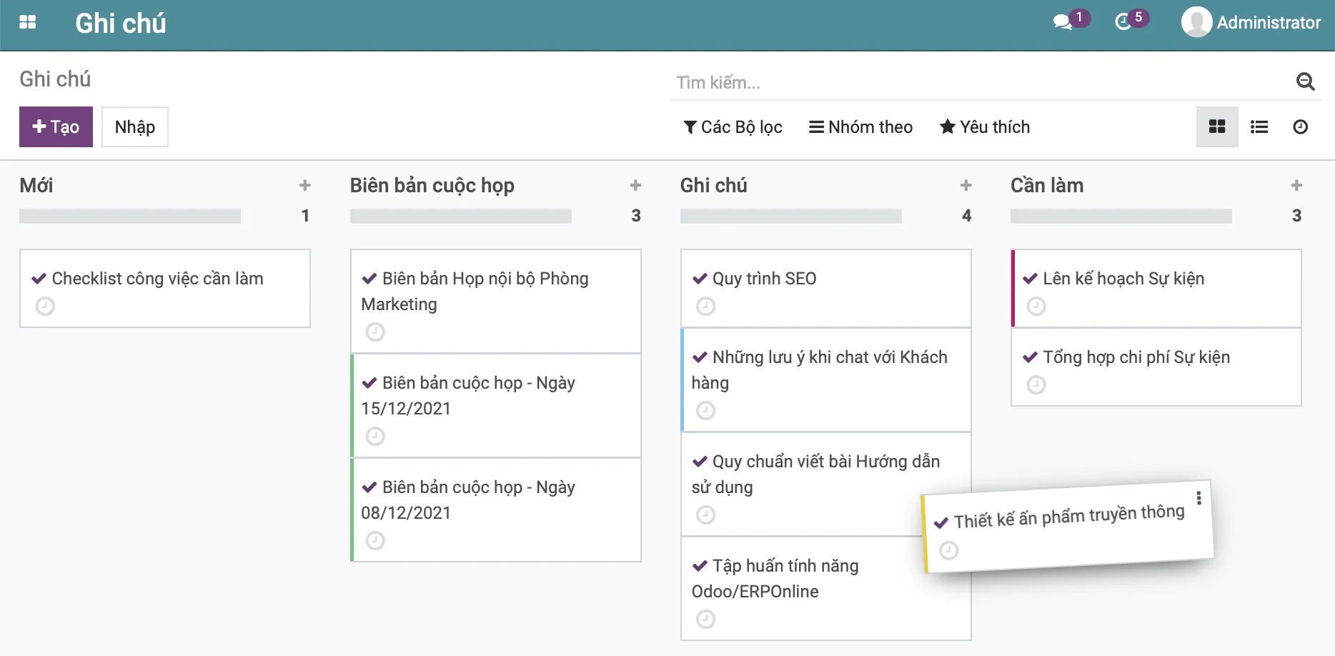 Giao diện Kanban trong Ghi chủ ở ERPOnline giao-dien-kanban-trong-ghi-chu-erponline