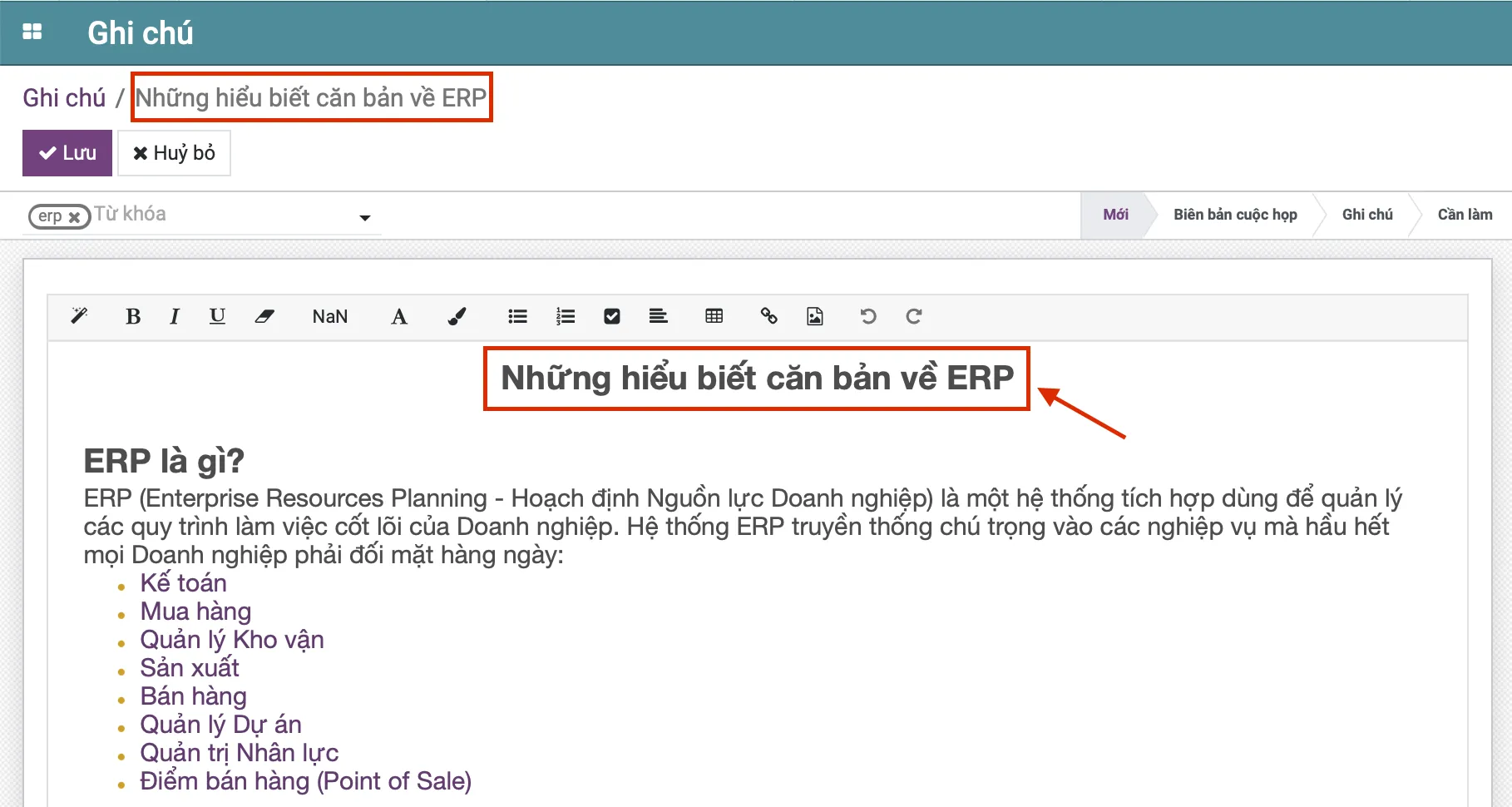 Tiêu đề của Ghi chú trong ERPOnline tieu-de-cua-ghi-chu-trong-erponline