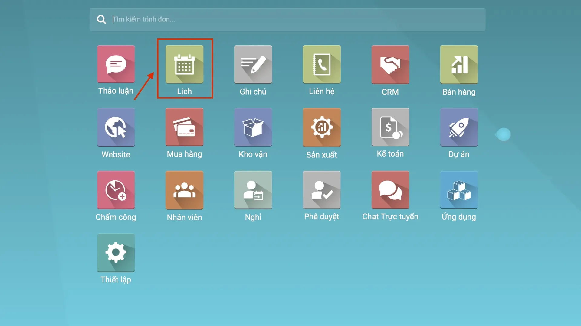 Ứng dụng Lịch trong Odoo/ERPOnline ung-dung-lich-trong-erponline