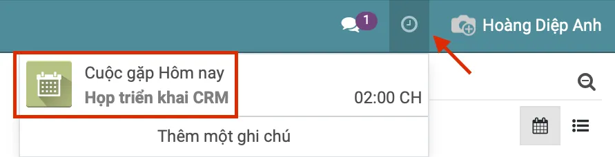 Tab Tùy chọn trong ưng dụng Lịch ở Odoo/ERPOnline tab-tuy-chon-trong-lich-erponline